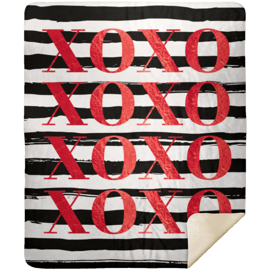 CustomCat Apparel Valentine's Day XOXO Blanket / White / One Size Valentine's Day XOXO Blanket