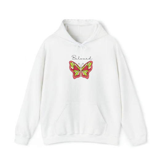 Printify Hoodie White / S Blessed Butterfly Hooded Sweatshirt