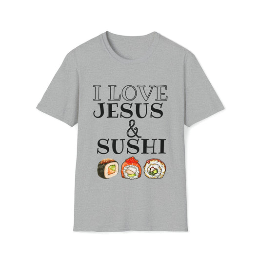 Printify T-Shirt Sport Grey / S I love Jesus & Sushi T-Shirt