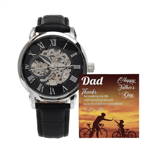 ShineOn Fulfillment Jewelry Happy Father's Day | Thanks For Making My Life Amazing | Father's Day Gift Watch