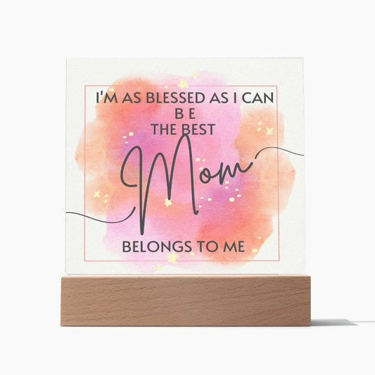 ShineOn Fulfillment Plaques Wooden Base Best Mom Ever!